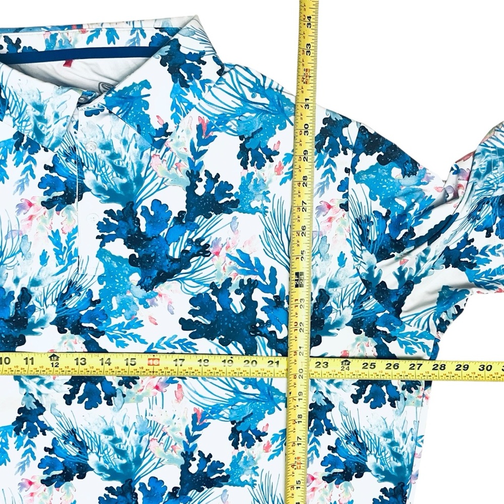 Scales Gear Golf Polo UPF50+ Clubhouse Collection Coral Tropic Beach Shirt 2XL - Picture 9 of 11